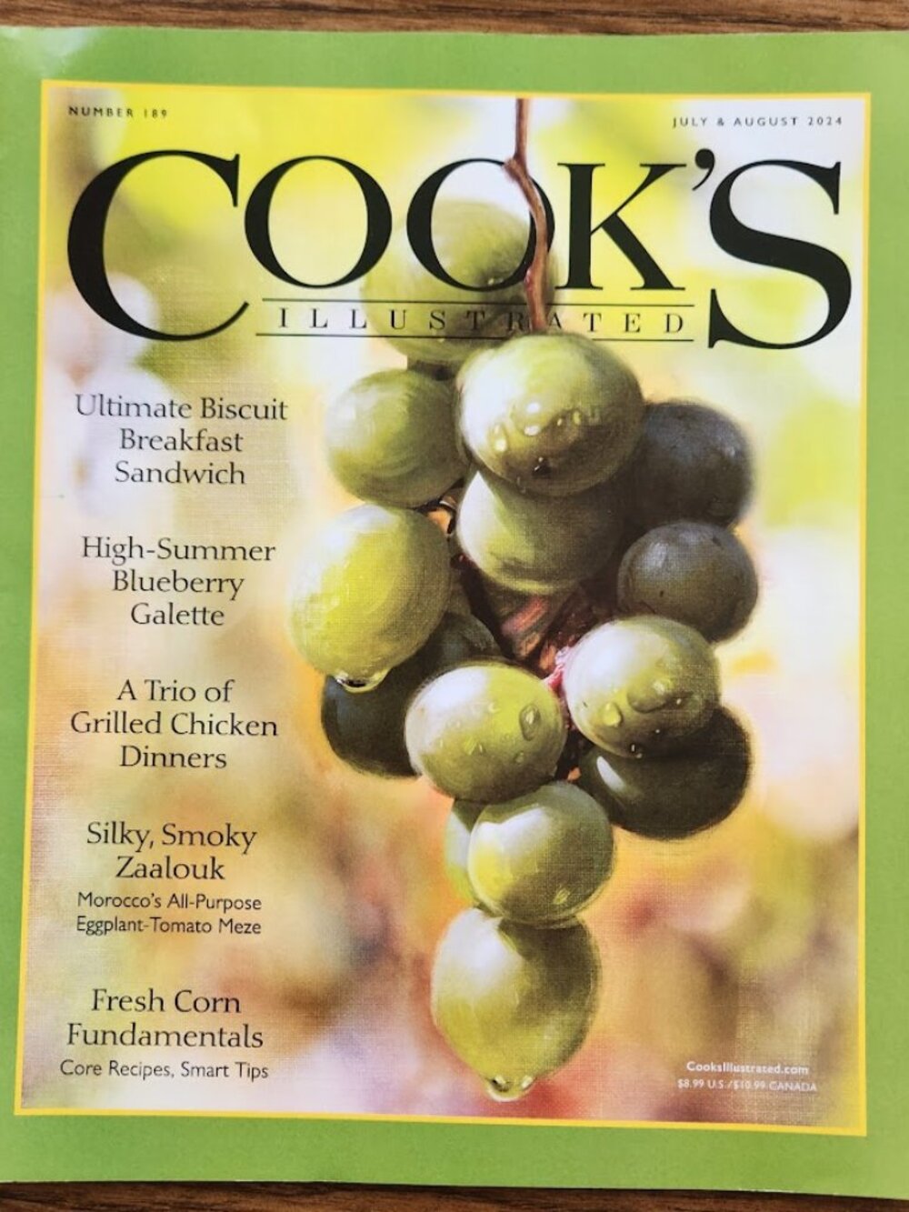 Cook's Illustrated Magazine July & August 2024 Issue #189 Cooking Recipe Book Re
